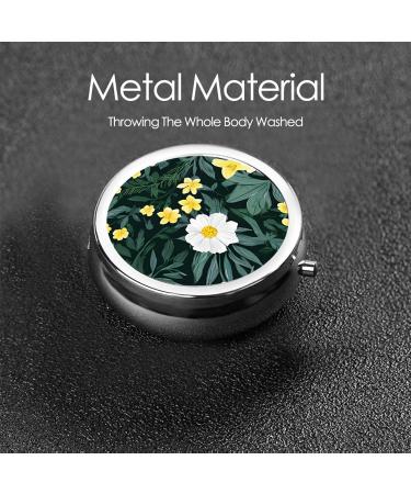 Hawaiian Printed Mini Round Pill Box | 3 Compartment Travel Organizer | Portable Pill Case for Home & Office Use - Buy Online on GoSupps.com