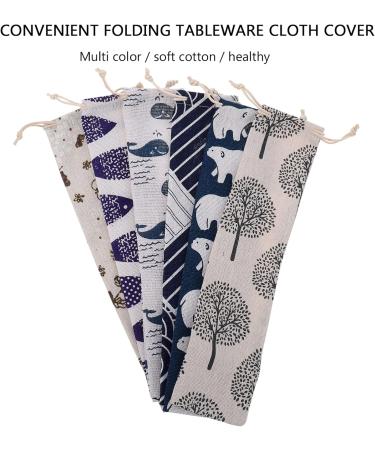 Zerodeko 18 Pcs Fork & Toothbrush Storage Bag | Portable Imitation Linen Travel Organizer - Fast International Shipping - Buy Online on GoSupps.com