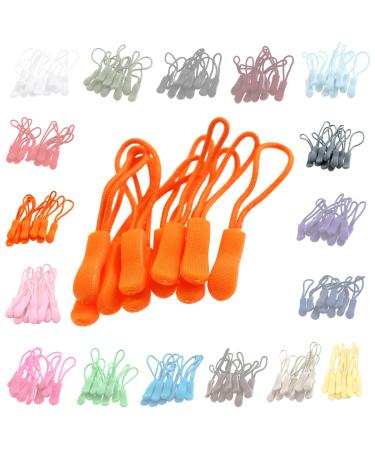 10 Zipper Loops Zipper Pendant Zipper Extension Pull Pendant Color:orange