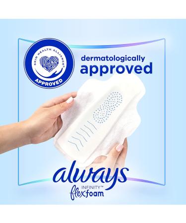 Always Infinity FlexFoam Size 1 Regular Pads 72 Count with Wings - Pack of 2 | Unscented & Absorbent | White 36 Count (72 Count Total) - Buy Online on GoSupps.com