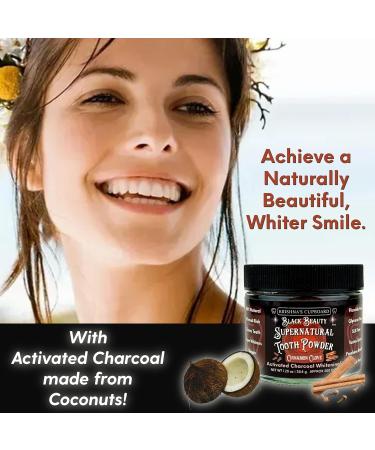Krishna's Cupboard Black Beauty Organic Tooth Cleaning Powder - Remineralizing Activated Charcoal Whitening Fluoride-Free Vegan Cinnamon Clove | 1.25 oz - Buy Online on GoSupps.com