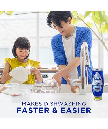 Dawn EZ-Squeeze Platinum Dish Soap + Non-Scratch Sponges Set | Refreshing Rain Scent | 3x18oz Bottles + 2 Sponges - Buy Online on GoSupps.com