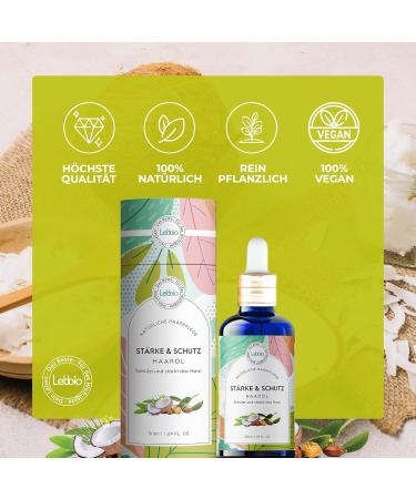 Lebbio Force & Schutz Hair Oil - 50 ml - 100% Natural - Scalp and Hair Strengthening Oil for Healthy Hair Growth - Stimulates Hair Growth - Cure - Buy Online on GoSupps.com