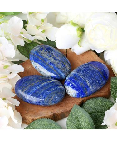 Xiannvxi 2.4 Polished Lapislazuli Crystal Stone - Natural Worry Gemstone for Reiki Healing & Massage - 1pc Oval Palm Pocket Stone for International Shipping - Buy Online on GoSupps.com