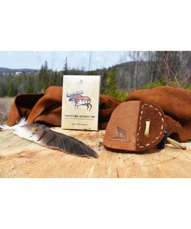 Standing Wolf Traditional Moose Leather Finger Tab for Archery - Handmade 3 Under Style Protector for Left Hand - Ideal for Hunting & Target Practice - Buy Online on GoSupps.com