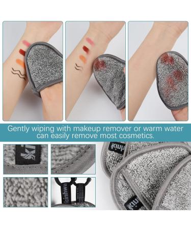 Reusable Bamboo Microfiber Makeup Remover Pads - Super Soft Facial Cleaning Pads with Laundry Bag - Eco-Friendly Light Gray 13x10cm - Buy Online on GoSupps.com