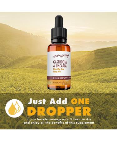 Gastrodia & Uncaria - Tian Ma Gou Teng Yin - Herbal Tincture (Liquid Extract) - Concentrate with Dropper - Natural TCM Herb Blend Supplement 1 oz 1 Fl Oz (Pack of 1) - Buy Online on GoSupps.com