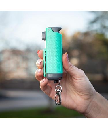 SABRE Safe Escape 3-in-1 Pepper Gel with Seat Belt Cutter & Window Breaker, Maximum Strength Pepper Spray, Snap Clip Keychain for Easy Carry & Fast Access, 25 Bursts, Easy to Use Flip Top Safety Mint Green - Buy Online on GoSupps.com