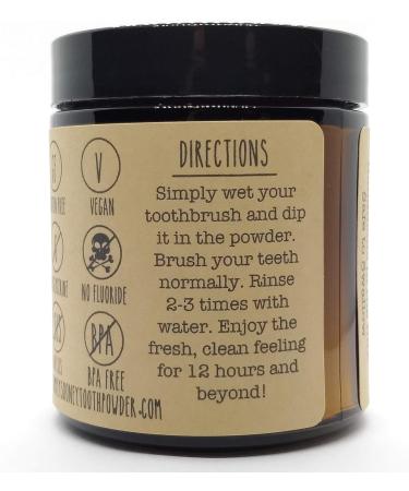 Organic Vegan Fluoride-Free Remineralizing Tooth Powder - Glass Jar Baking Soda Free Cinnamon & Clove Flavor 6 Month Supply - Buy Online on GoSupps.com