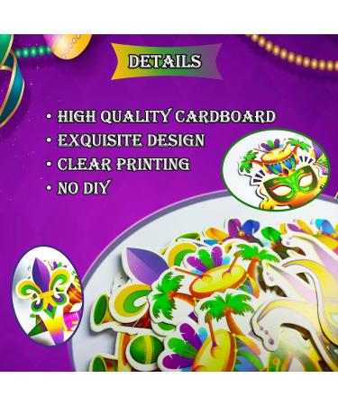 24Pcs Mardi Gras Cupcake Toppers Masquerade Party Decorations for Mardi Gras - Buy Online on GoSupps.com