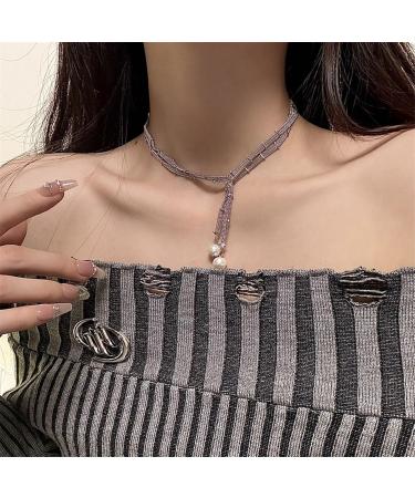 Oralgo Vintage Double-Layer Necklace with Imitation Pearl Fringes - Trendy & Elegant Fashion Accessory - Buy Online on GoSupps.com