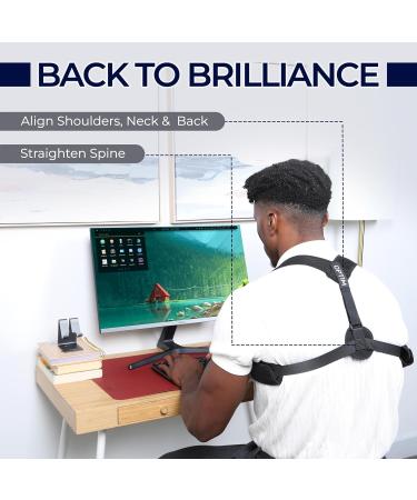 Posture Corrector & Brace for Men and Women | Adjustable Odor-Resistant All-Day Comfort | Improved Alignment & Support - Buy Online on GoSupps.com