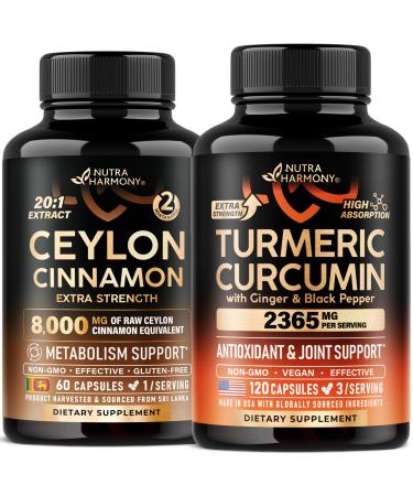 Ceylon Cinnamon & Turmeric Curcumin Capsules