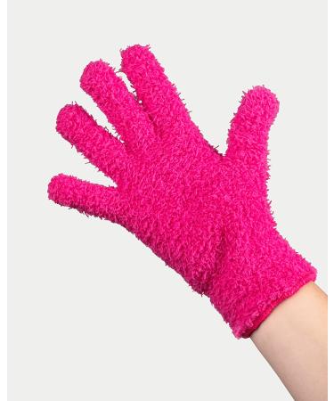 FRAMAR Pink Microfiber Hair Dye Gloves for Salon & Cleaning - Reusable & Fuzzy Mitt for Hairstylist Supplies - Buy Online on GoSupps.com