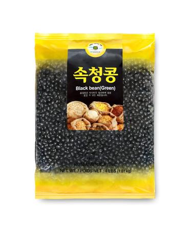 ROM AMERICA Korean Black Beans with Green Kernels  - Vegan, Vegetarian, Gluten Free Healthy Superfood - 4 Pound (Pack of 1)