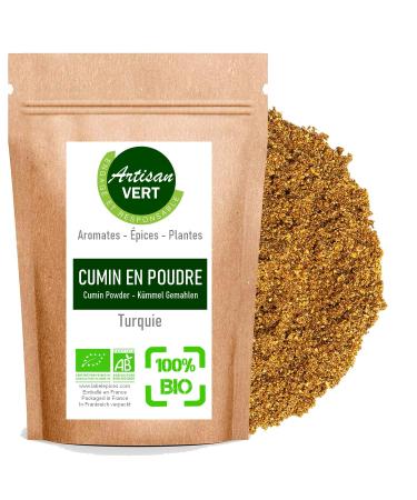 Organic Ground Cumin Powder, for Mediterranean cuisine, Oriental Organic, Resealable Bag (100g)