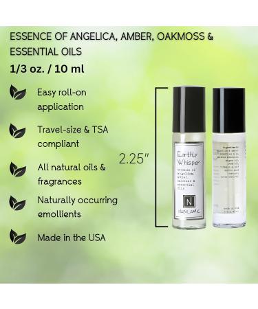 Earthly Whisper Roll-on Perfume with Amber Essential Oil Alcohol-Free All-Natural Organic Long-Lasting Fragrance - Travel-Size Perfume for Women - TSA Approved 0.33 oz / 10 ml - Buy Online on GoSupps.com