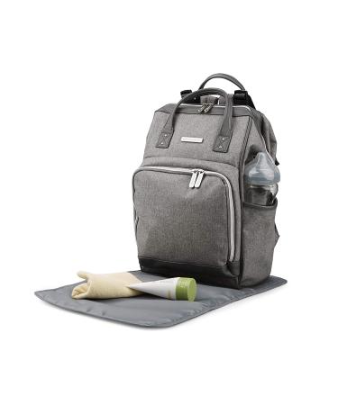 Multi-Function Light Grey Nappy Bag - Stylish Backpack for Baby Care & Travel - Large Capacity - Buy Online on GoSupps.com