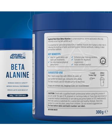 Applied Nutrition Beta Alanine 300G Unflavoured 300g - Buy Online on GoSupps.com
