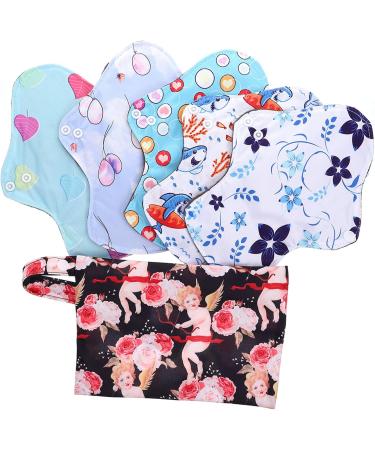 Exceart 6PC Reusable Menstrual Pads & Incontinence Pads - Eco-Friendly Cloth Pads with Carry Bag for Women - Buy Online on GoSupps.com