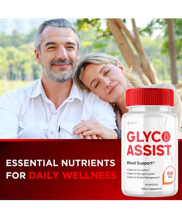 (2 Pack) Glyco Assist Capsules - Glyco Assist Advanced Glycogen Control Pills Maximum Strength Blood Support Supplement - All Natural GlycoAssist Vitamin Daily Health & Wellness Formula (120 Capsules) - Buy Online on GoSupps.com