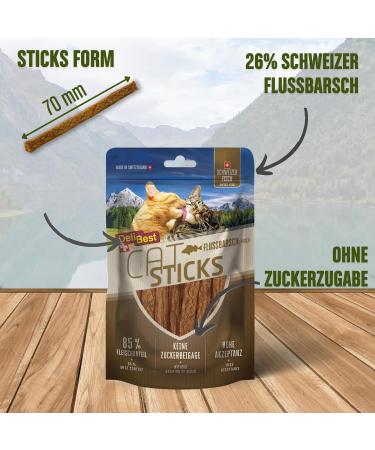 Delibest Cat Sticks 100% Weld River Irish - Natural Cat Treats for Allergies 50g | No Artificial Additives - Buy Online on GoSupps.com