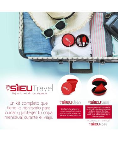Pack Soneu Travel Menstrual Cup XS - Rose Red Flexible with Case & Sterilizer | Eco-Friendly Period Care - Buy Online on GoSupps.com