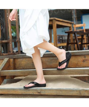 Orkii Women's Plantar Fasciitis Sandals - Arch Support Flip Flops for Comfortable Walking - Buy Online on GoSupps.com
