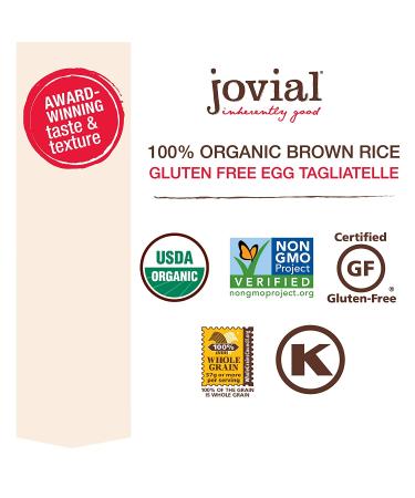 Jovial Egg Tagliatelle Gluten-Free Pasta | Whole Grain Brown Rice | Lower Carb | Organic | 9 oz (3 Pack) - Buy Online on GoSupps.com