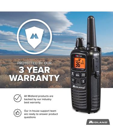 Midland LXT600VP3 FRS Two-Way Radio - 30 Mile Range Walkie Talkie 121 Privacy Codes NOAA Weather Alert - 2 Pack, Black - Buy Online on GoSupps.com