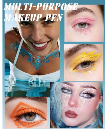  Lestpola Matte light blue liquid eyeliner - Highly pigmented - Colorful - Waterproof - Long-lasting - Quick-drying - Multifunctional liquid eyeliner - Colorful eye makeup for cosplay - Buy Online on GoSupps.com
