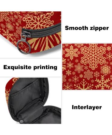 Christmas Snowflakes Menstrual Cup Pouch - Portable Storage Bag for Feminine Hygiene Products (Color 10) - Buy Online on GoSupps.com