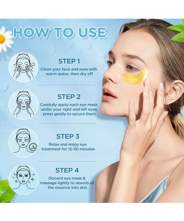 Arsh ge Under Eye Patches (30 Pairs) - 24K Gold Collagen Hyaluronic Eye Gel Pads for Dark Circles & Puffiness - Anti-Aging Eye Mask with Rose Extract - Reduce Wrinkles & Eye Bags - 12.30 Fl Oz - Buy Online on GoSupps.com