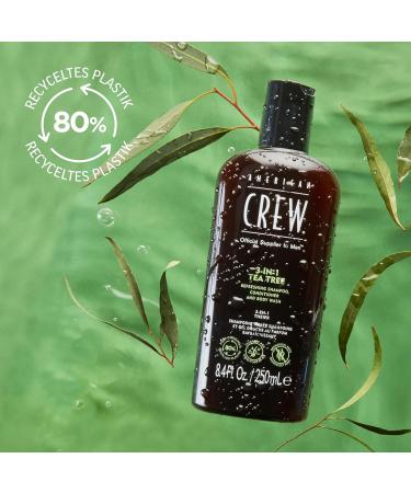 American Crew 3-in-1 Tea Tree Shampoo Conditioner & Body Wash - Daily Care for Men's Hair & Body 100ml - Buy Online on GoSupps.com