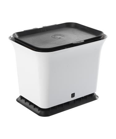 Full Circle Fresh Air Odor-Free Kitchen Compost Bin, Black and White Fresh Air Black & White