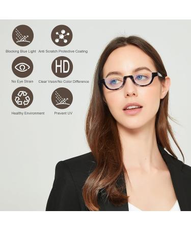 EYEURL Half Frame Reading Glasses for Women - 5 Pack Blue Light Blocking Rimless Computer Readers Anti UV Spring Hinges 2.0 Strength - Stylish & Functional Eyewear - Buy Online on GoSupps.com