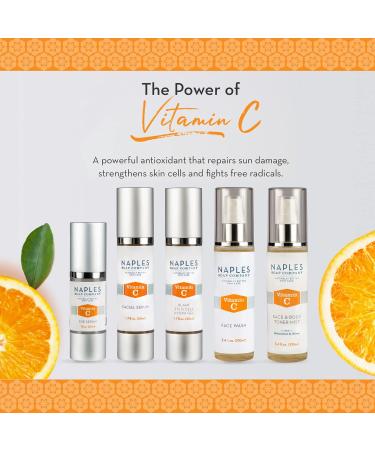 Naples Soap Company Vitamin C Radiant Skin Face Care Kit Vegan Gluten-Free Paraben-Free Skincare with Face Wash Serum & Moisturizer - Buy Online on GoSupps.com