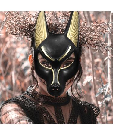 Buy Ciieeo Egyptian Anubis Mask | Adult Plastic Cosplay Costume Accessories for Halloween & Parties - Buy Online on GoSupps.com