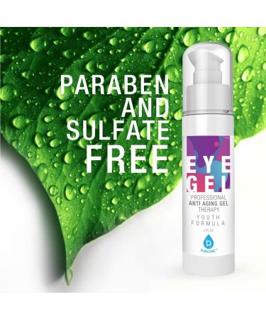 Pursonic Professional Anti Aging Eye Gel - 2 OZ Organic Formula for Dark Circles Puffiness & Wrinkles - Hyaluronic Acid for Men & Women - Buy Online on GoSupps.com