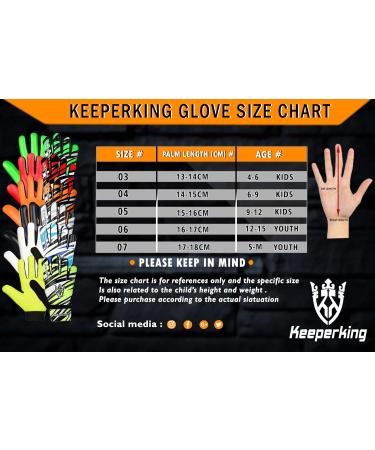 Keeperking Junior Goalkeeper Gloves for Kids - Boys & Girls Football/Soccer Gloves (Ages 4-7) - Green-Black-White - Buy Online on GoSupps.com