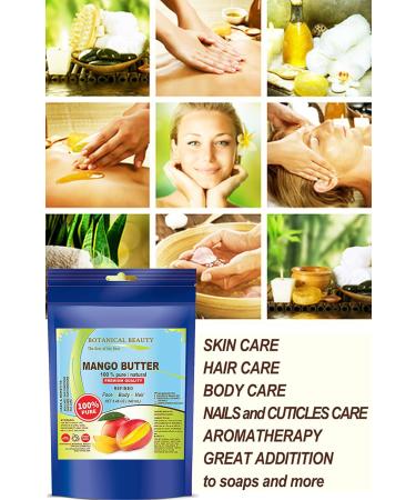 Botanical Beauty 100% Pure Mango Butter - Raw Virgin Refined Natural Skin Moisturizer (8.46 oz) for Lotions Creams & Hair Products - Global Shipping Available - Buy Online on GoSupps.com