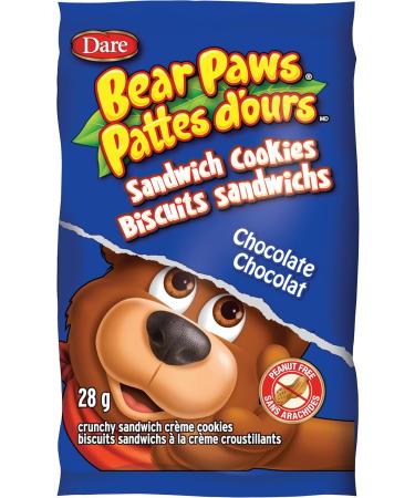 Bear Paws Chocolate Sandwich Cookies - Soft Cookie Snack Packs School Snacks Made With Real Cocoa Peanut Free 168g 6 Pouches - Buy Online on GoSupps.com