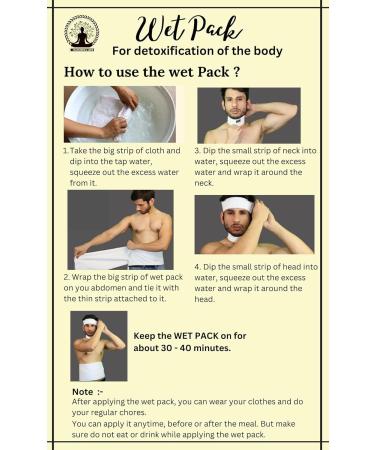 Wet Pack for Body Detox | Satvic Lifestyle | Cotton Patti | Pain Relief | Head Neck & Abdomen | Includes Manual | Eco-Friendly Cloth Bag | Buy Now - Buy Online on GoSupps.com