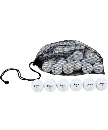 Clean Green Golf Balls 12-48 Recycled Used Srixon Q-Star Golf Ball Mix - Good Condition Graded Srixon Golf Balls - Includes GolfBalls and Mesh Carrying Bag
