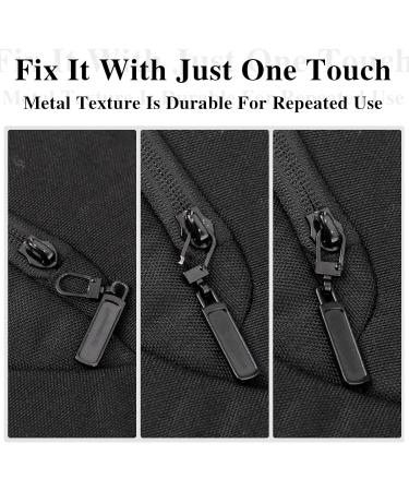 4-Piece Universal Metal Zipper Pulls - Replacement Parts for Jeans Jackets Suitcases & More (Black) - Buy Online on GoSupps.com