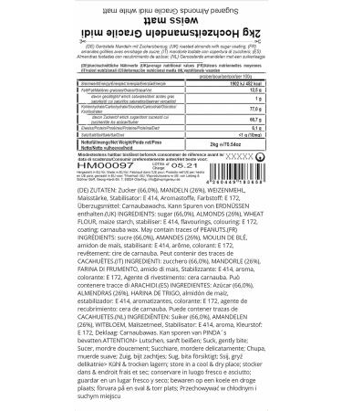 EinsSein Gracile 2 kg dull white wedding almond sweets | baptism communion celebrate party candybar | Gifts for wedding guests | Almond candy | Badem seker - Buy Online on GoSupps.com