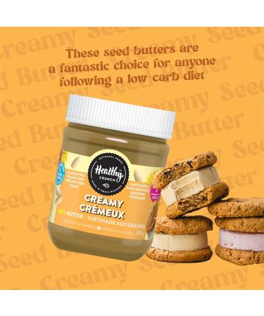 Healthy Crunch Seed Butter Creamy Flavor - 6 Units X 340 Grams - Sunflower Butter Alternative - Nut Butter Spread - Perfect for Snacks - Organic Sunflower Seed Butter Option - Non-GMO & Vegan - Buy Online on GoSupps.com