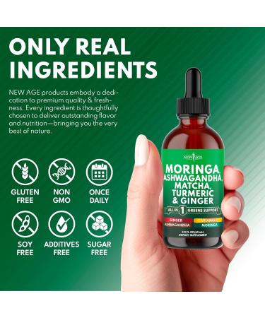 Moringa Supplement Drops - Ashwagandha, Spirulina, Chlorella, Turmeric & Ginger Liquid Barley Grass with Chlorophyll, Matcha, Algae, Vitamin C Antioxidant, Holy Basil, Ceylon Cinnamon - 4fl Oz 2 Fl Oz (Pack of 2) - Buy Online on GoSupps.com