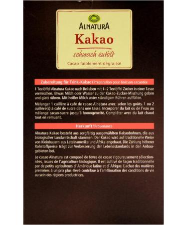 Alnatura Organic cocoa lightly deoiled pack of 6 6 x 125 g - Buy Online on GoSupps.com