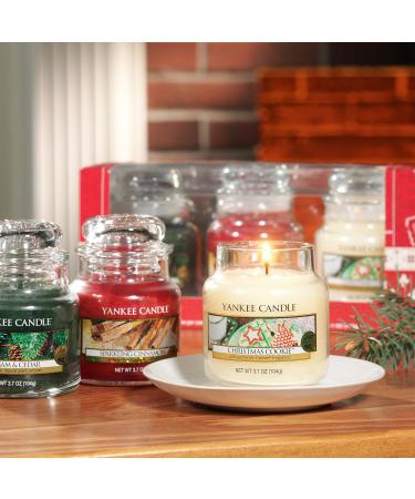Yankee Candle Christmas Cookie Scented Candle in Glass (Small) | Up to 30 Hours Burn Time | Perfect Holiday Gift - Buy Online on GoSupps.com